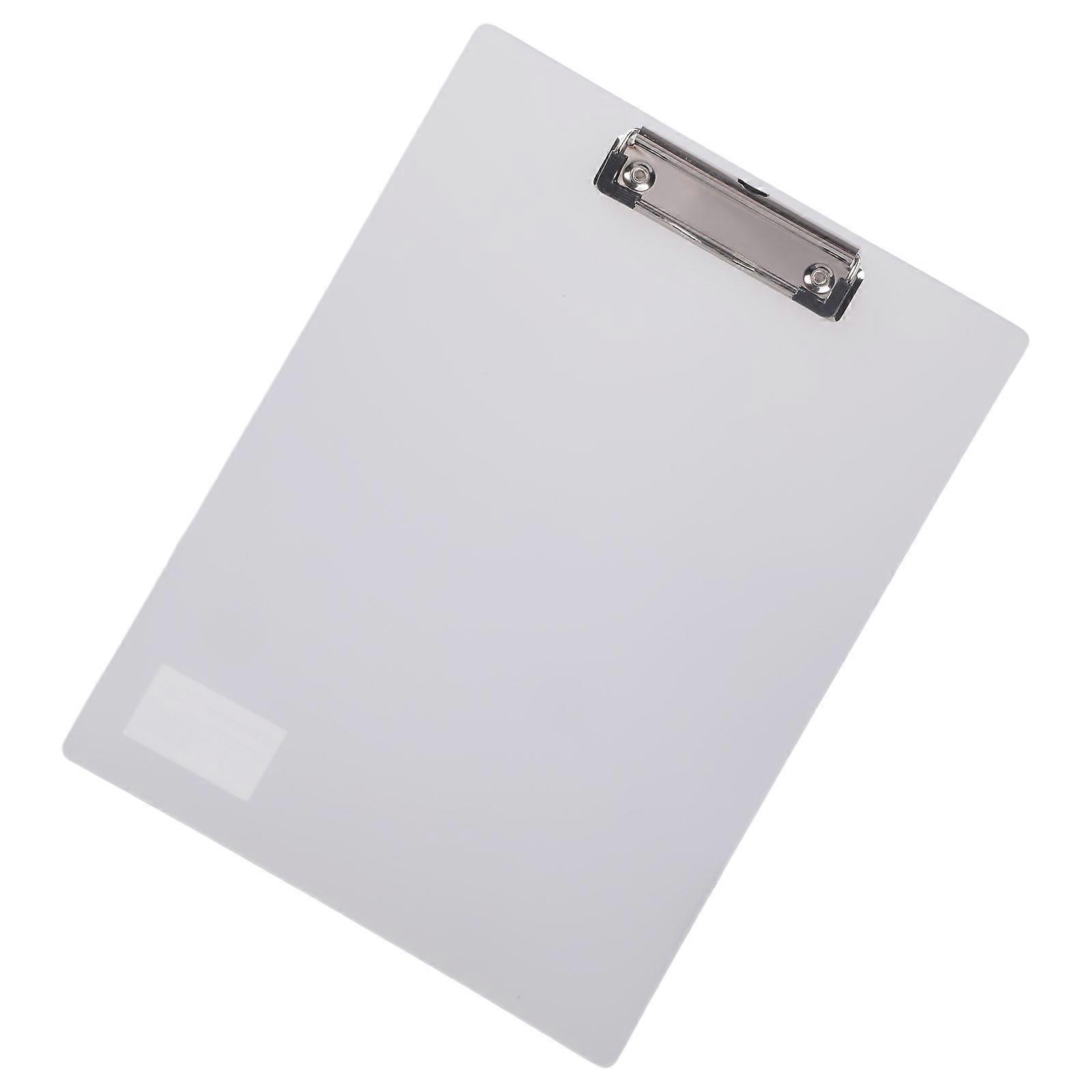 Clipboard 12x8.8Inch Business Writing Board Document Folder with Retactable Hanging Hook for Office School Classroom  White