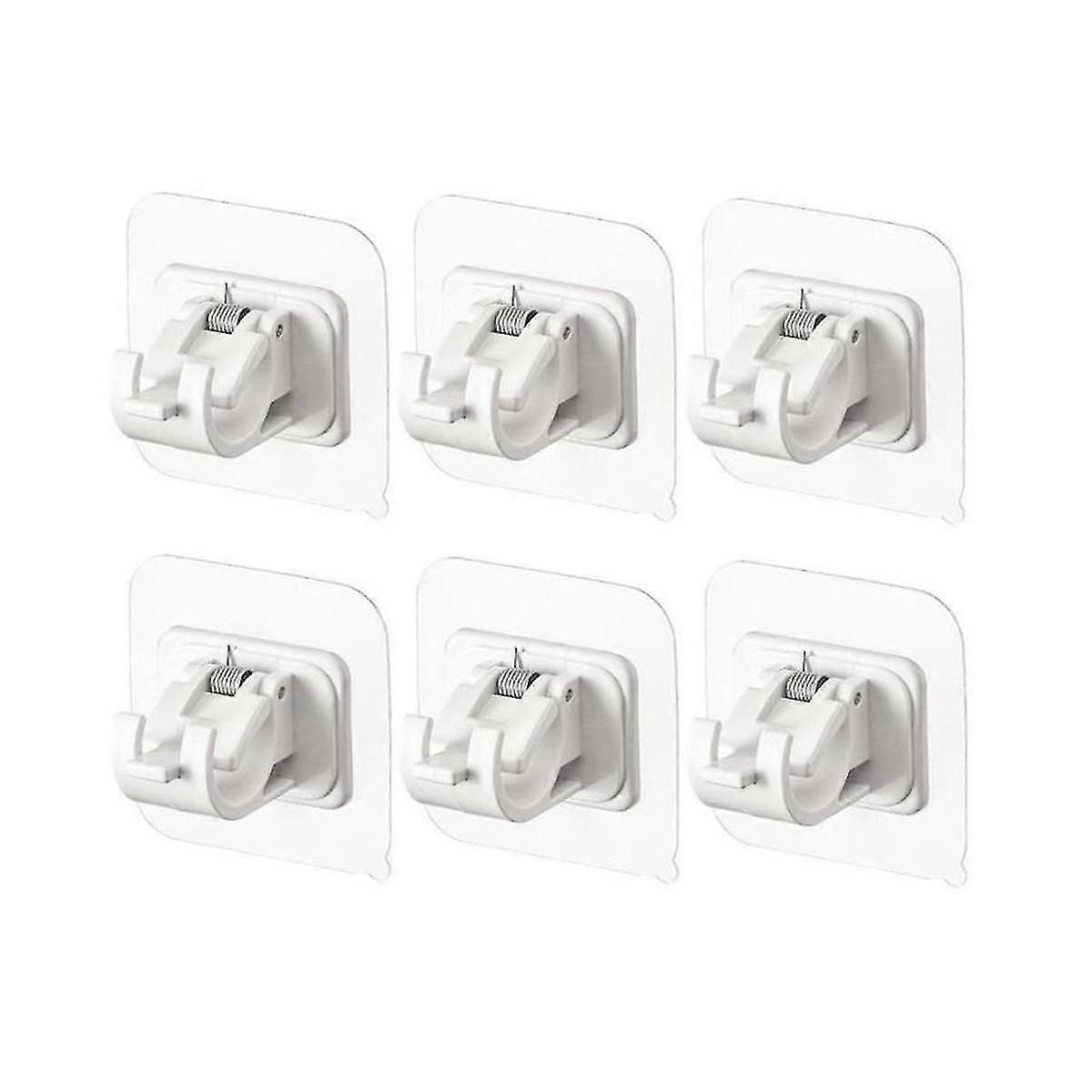 40pcs ράβδοι κουρτινών κανένα τρυπάνι Βραχίονες κουρτινών Άγκιστρα Καρφί ελεύθερο διευθετήσιμο ραβδί στη ράβδο κουρτινών Tr