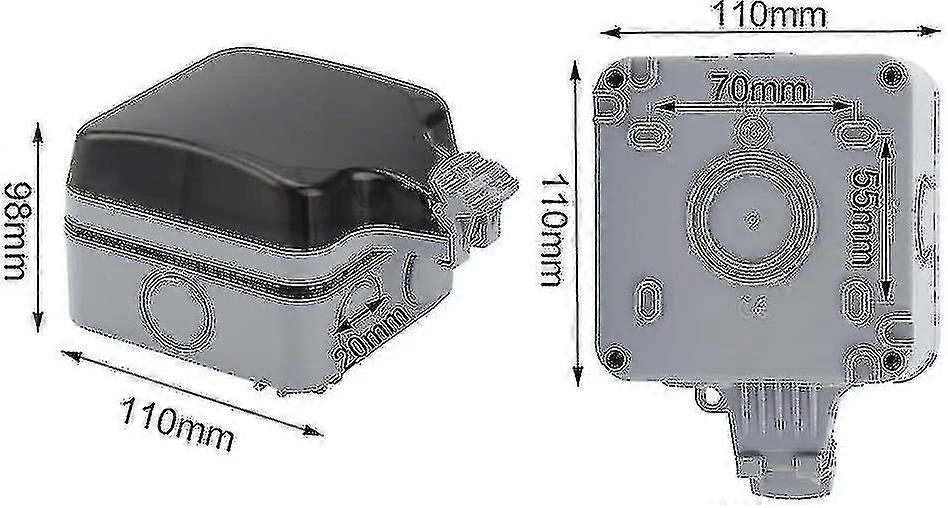 Garden Sockets Outdoor Socket Ip66 Weatherproof Usb Socket Socket Wall-mounted