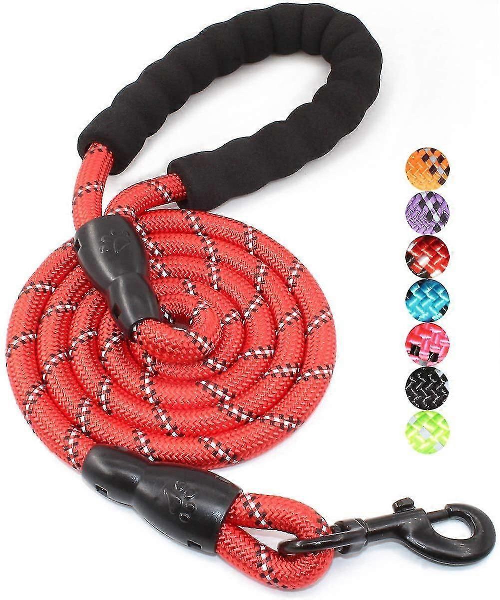 5 Ft Dog Leash With Comfortable Padded Handle And Reflective Threads