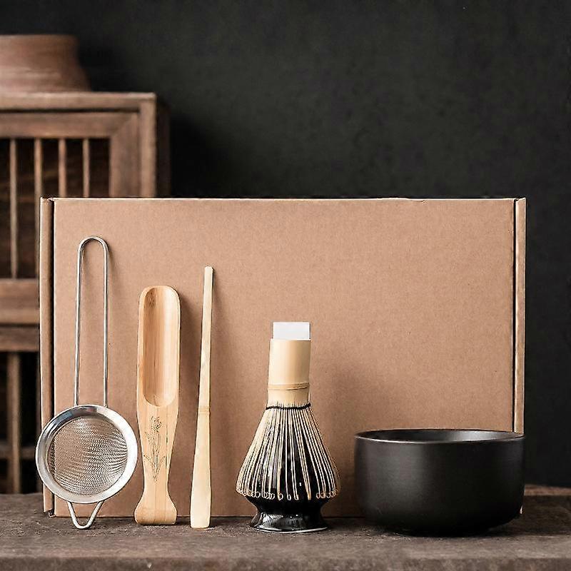Ensemble à thé 6 pièces comprenant : fouet à matcha, bol à matcha japonais, etc. Plusieurs options disponibles.