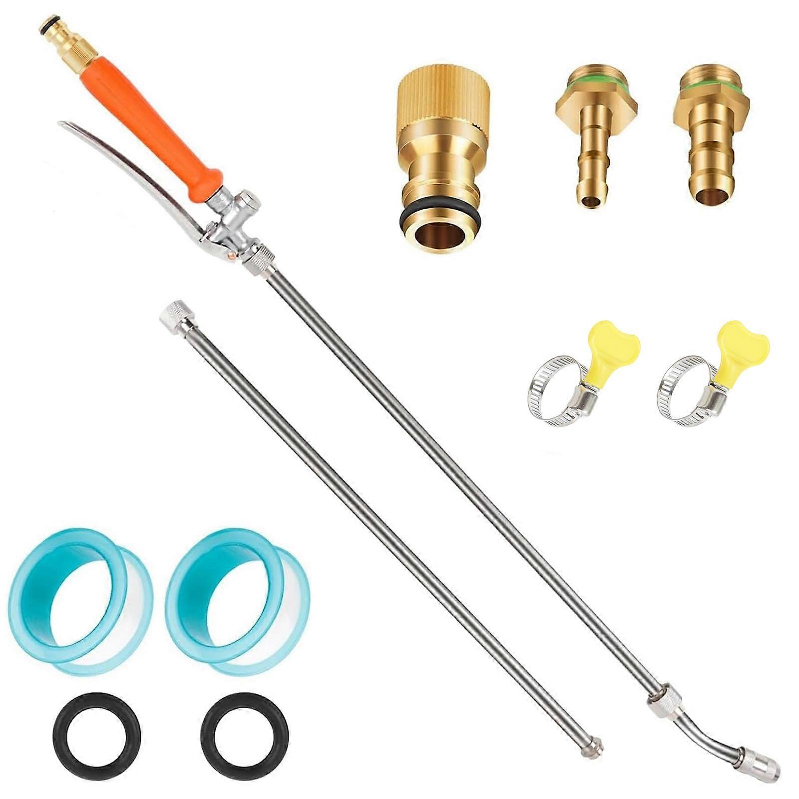 Versatile Length Regulable Spray Wand With Secure Hose Adapters Nonslip Rubberized Handle For Obstacle Cleaning Multicolor