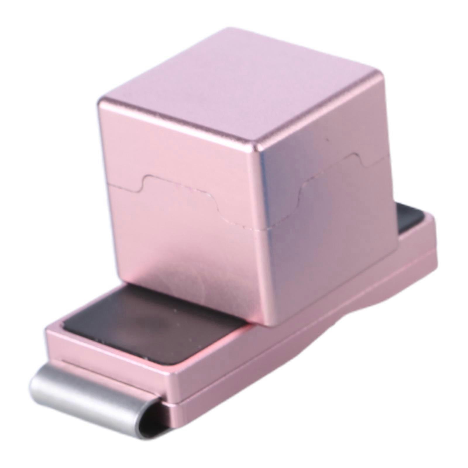 Portable Snooker Cue Chalk Holder Magnetic Billiard Cue Chalk Box Billiard Chalk Holder with Fixed Clip Easy to Use  rose gold
