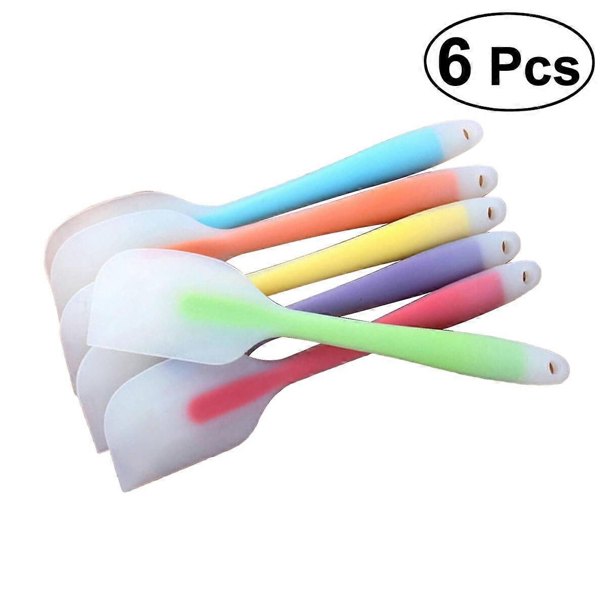 6 Pcs Kitchen Set Utensil Cake Tools Large Silicone Spatula Face