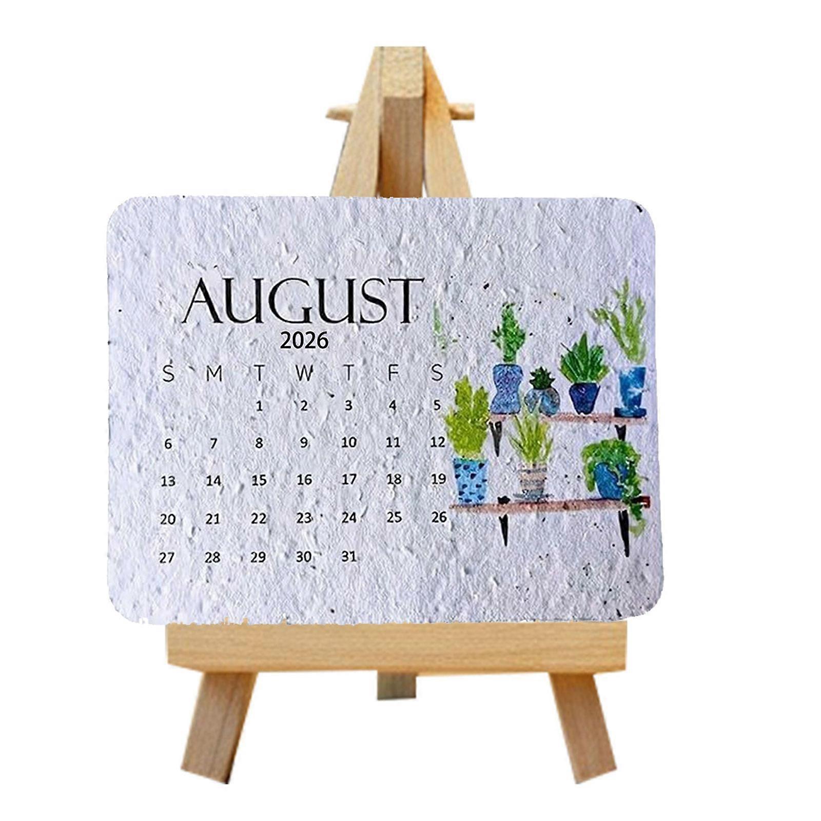 Wildflower Usage Embedded 2026 Wall Calendar Sustainable Biodegradable Paper With Gardening Guide For Nature Enthusiasts Multicolor