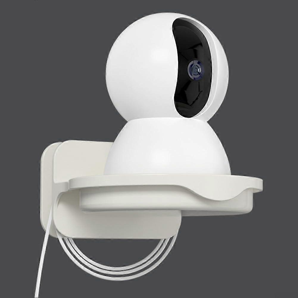 Security Camera Wall Mount Bracket with NoDrill Plastic Shelf for Baby Monitors, Routers, Surveillance