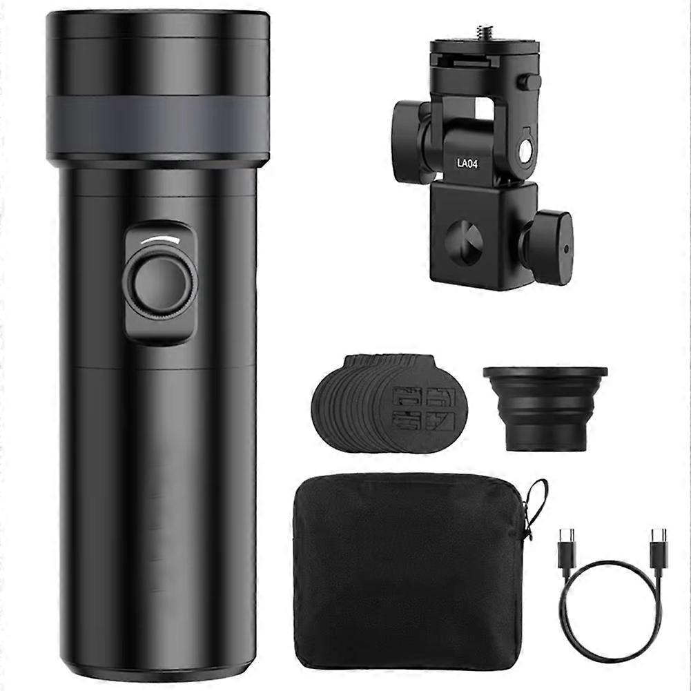 LM01 RGB LED Flashlight with LA04 Light Stand Adapter Bracket Ambient Light with 20 Filters Projection Lighting