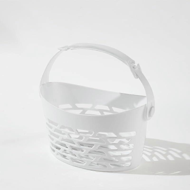 Plastic Clothes Drying Clips with Basket Clamp for Socks, Quilts, Bed Sheets, Windproof White