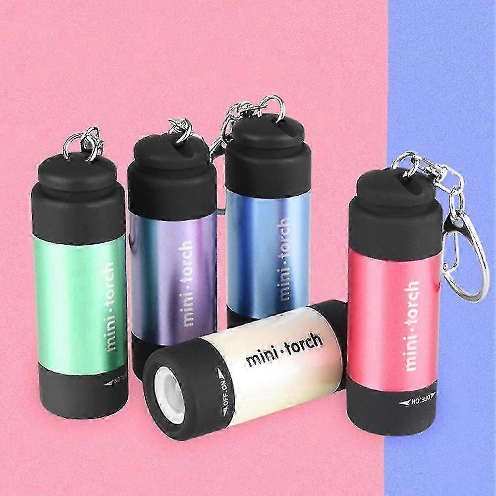 LED Mini Flashlight Mini Key Light USB Rechargeable Flashlight