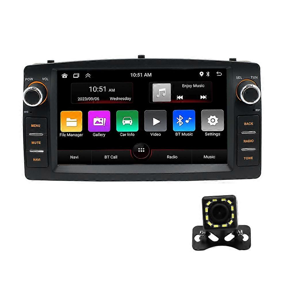 7 Tum 2 Din Android Car Radio Multimediaspelare Android Auto Carplay för Toyota Corolla E120 2003-2006 BYD F3 2005-2013
