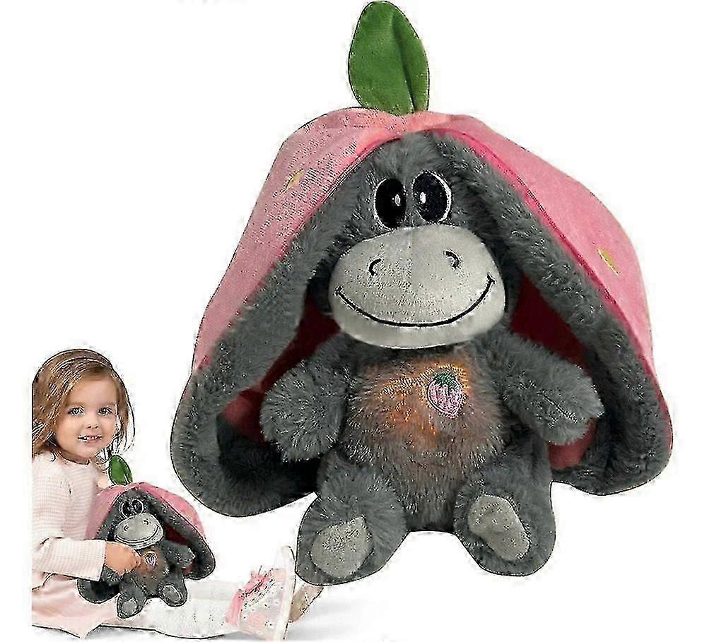 Soft Plush Donkey with Breathing Feature, Stuffed Animal for Kids