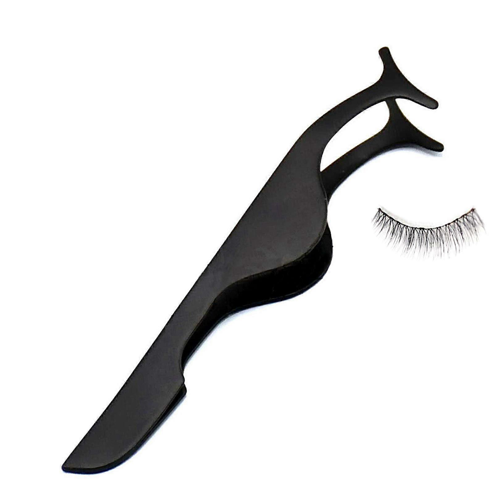 False Eyelash Extension Tweezer Applicator and Remover Tool for Makeup Application  Black