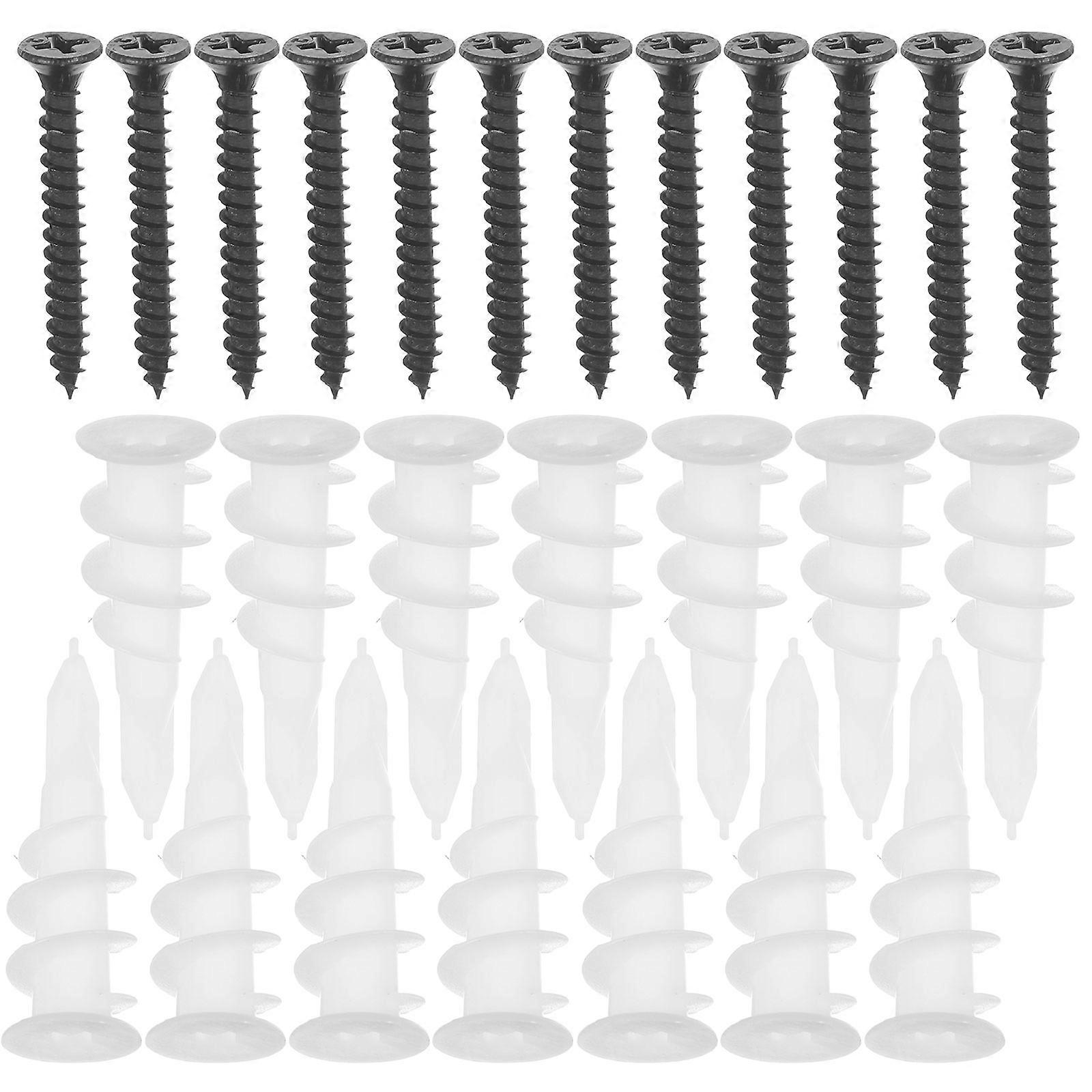 Heavy Duty Wall Screws And Anchors For DIY Enthusiasts 100 Sets Secure Hold And Pull-out Resistant Grip