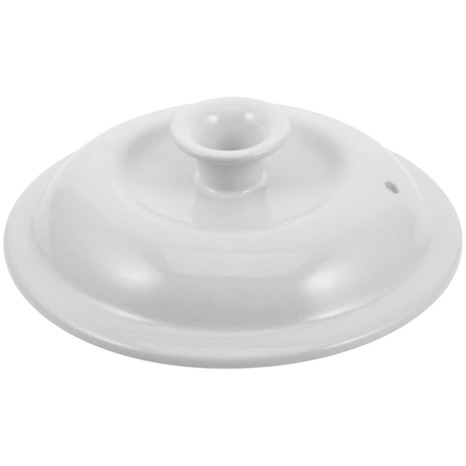 Ceramic Slow Cooker Lid Round Pot Cover with Secure Seal for Soup Stew Hot Pot Kitchens