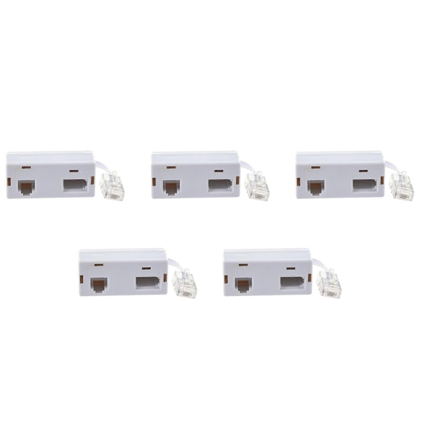 5X RJ45 Plug to BT RJ11 Secondary Splitter Telephone Adapter