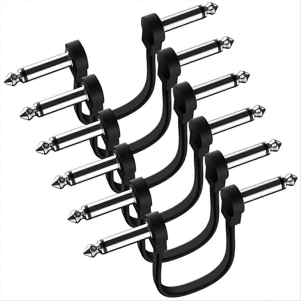 6 Pack 6 Inch Guitar Patch Cable, Instrument Guitar Pedal Cable