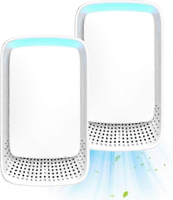 2 Pack Bedroom & Kitchen Air Purifier - Negative Ion Technology for Quiet, Efficient Cleaning