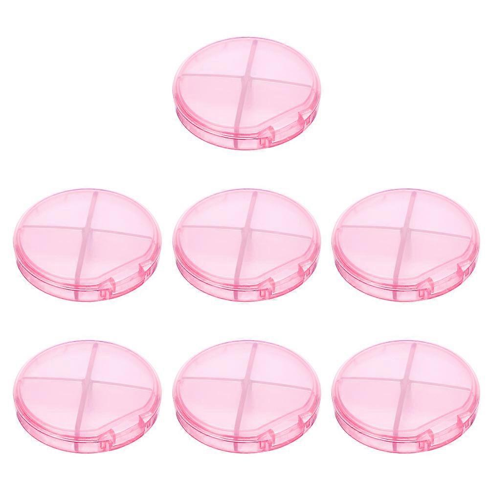 Lightweight Plastic Round Pill Organizer for Medication Storage 35Pcs