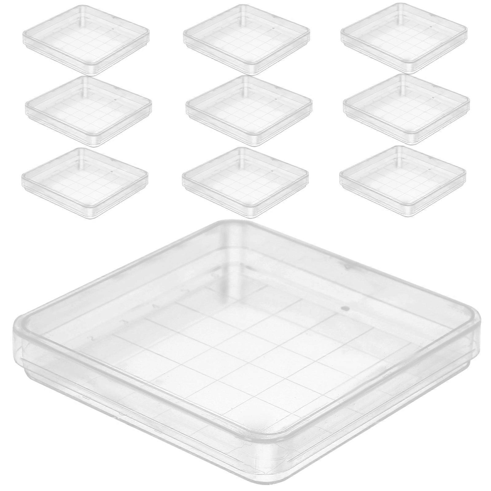 Petri Dish with Lid for Experiment 10Pcs Clear Plastic Plates