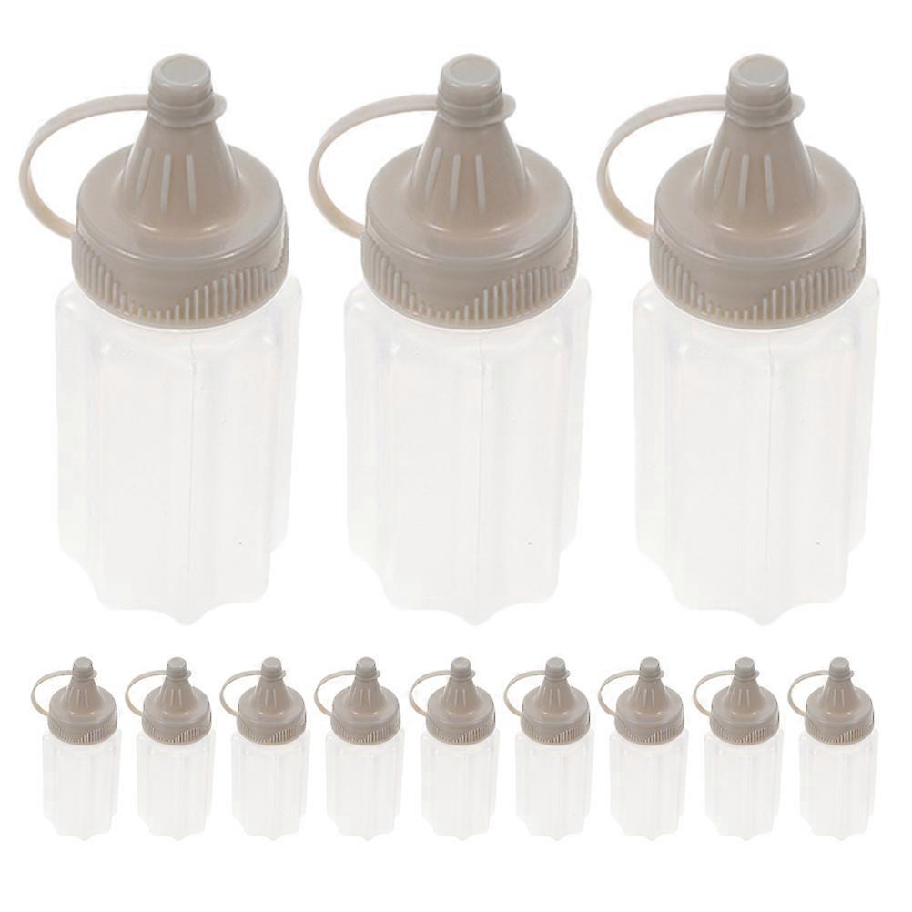 Small Plastic Bottles for Liquids Mini Sauce Bottles for Storage 12Pcs