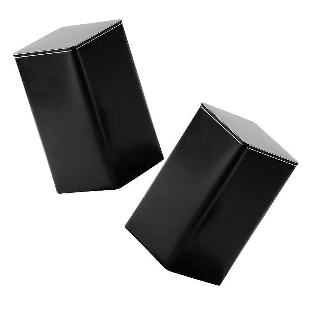 Mini Tea Storage Containers Made of Tinplate for Storage 2Pcs Black Tin