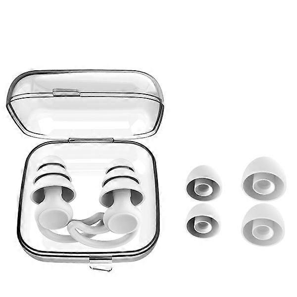 Soft Noise Cancelling Silicone Earplugs White