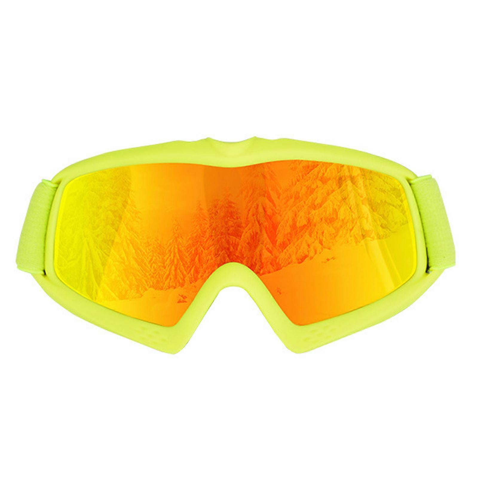 キッズスキーゴーグル防曇スノーボードゴーグルUVプロテクションスノーゴーグルラージビジョンスノーゴーグルアウトドアスポーツグーグルイエロー