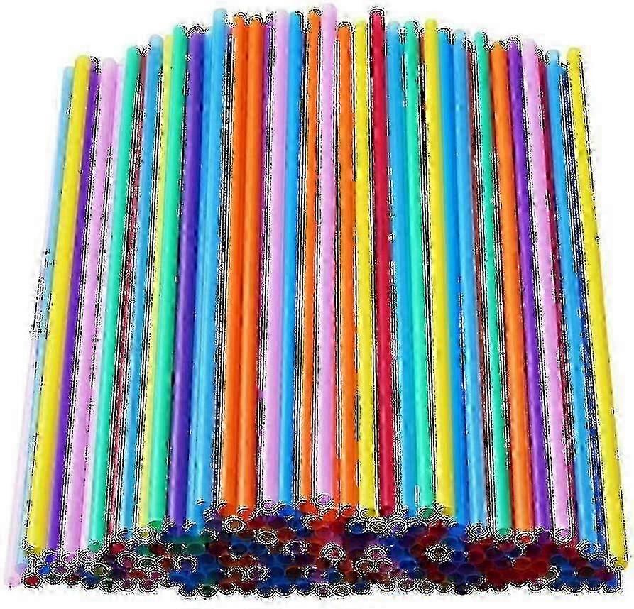 1000 Pcs Colorful Plastic Long Disposable Drinking Straws