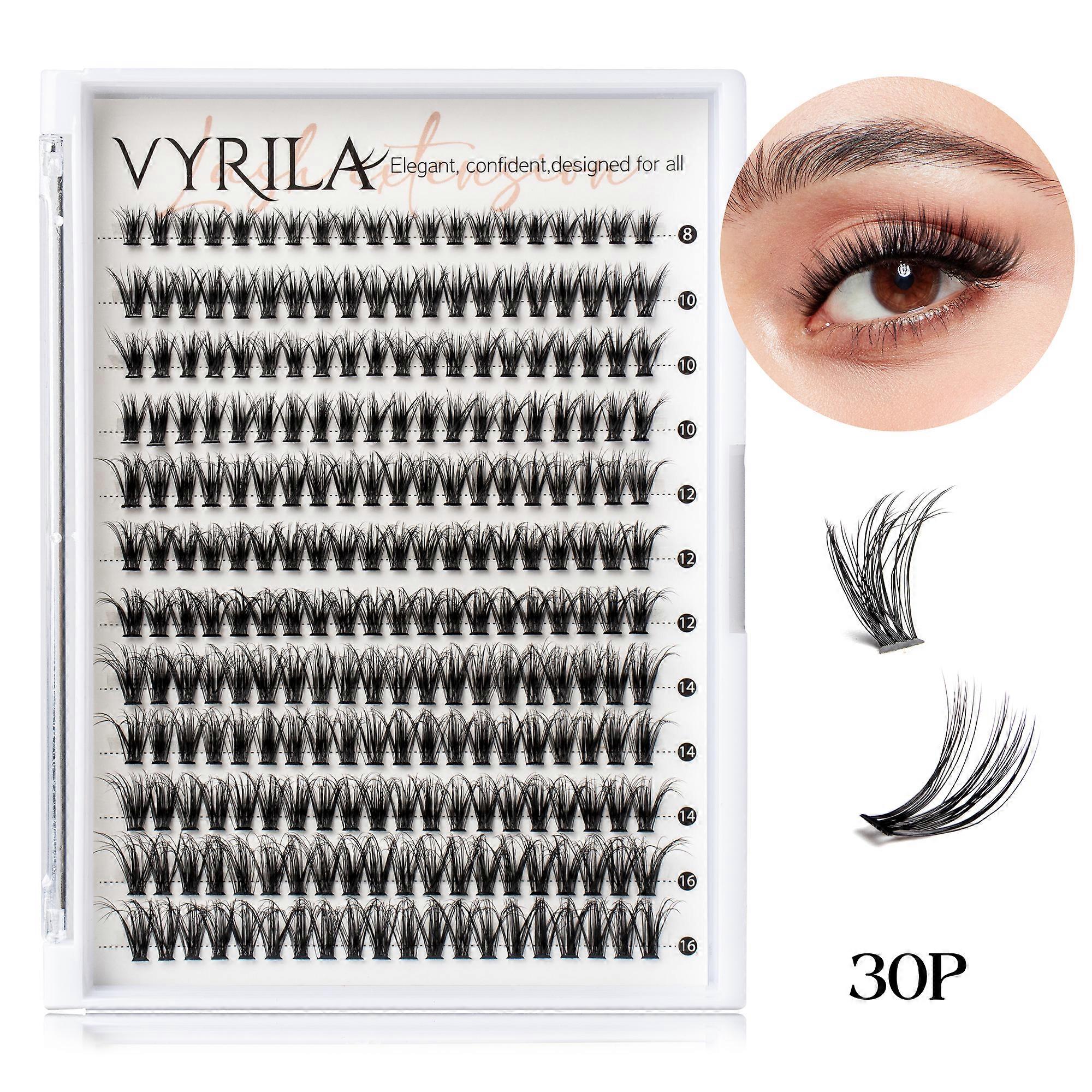 Individual Lashes Cluster C Curl Mix Lash Clusters 3D Wispy DIY Eyelash Extension 0.1mm Super Thin Band Resuable Natural Lashes