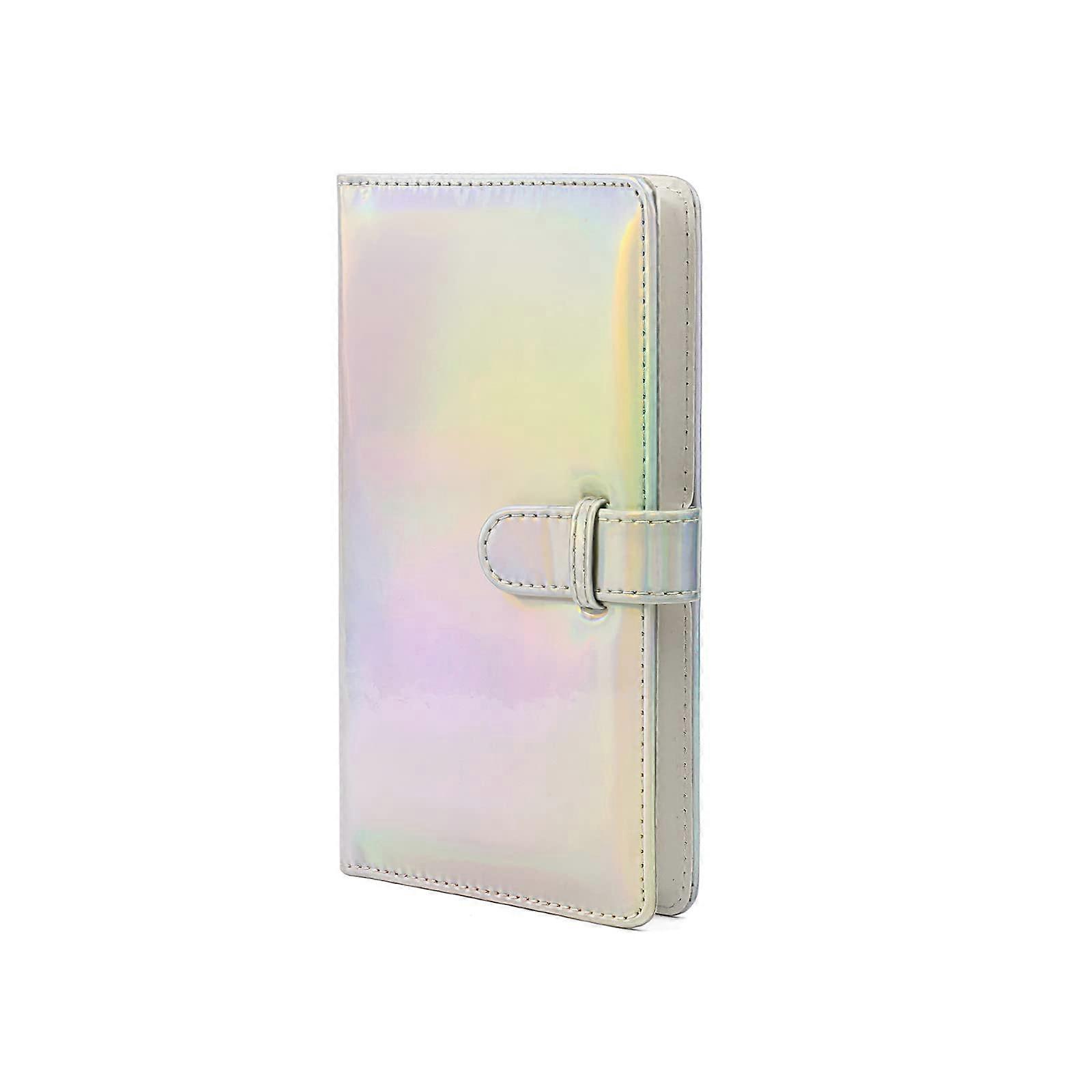 Mini Photo Album 96 Pockets for Fujifilm Instax Mini and Polaroid Mini Cameras Name Card Holder Dazzle Silver