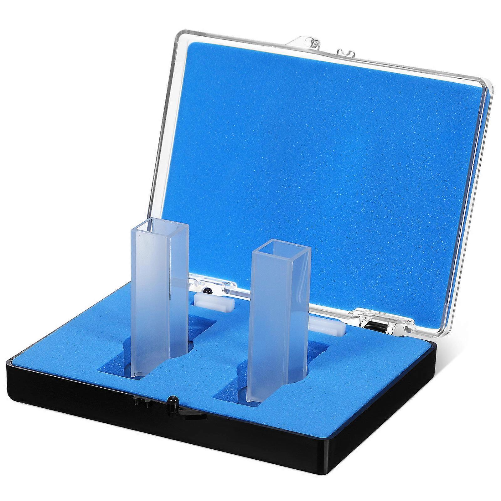 2Pcs Quartz Cuvette Laboratory Use Accurate Reading Spectrophotometry