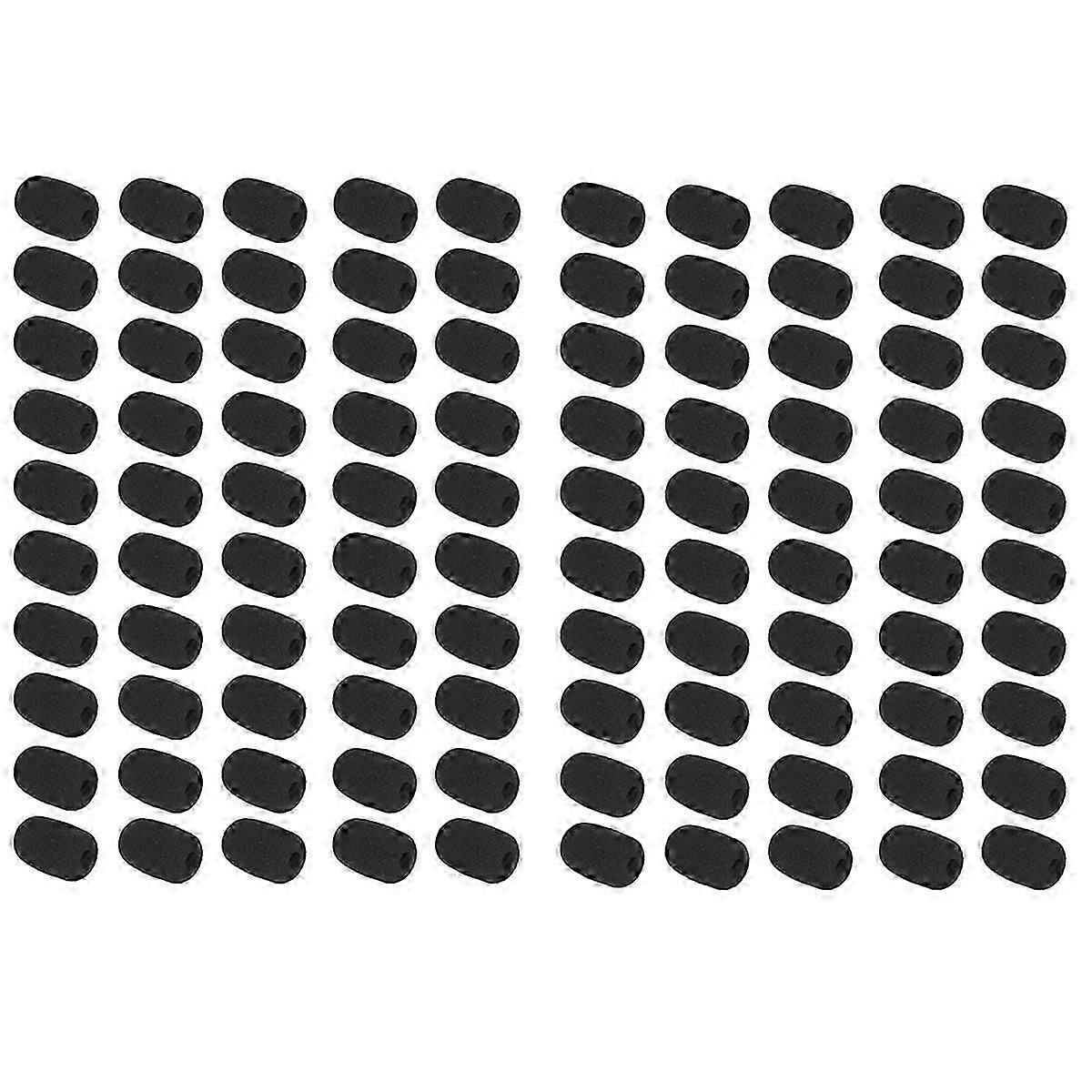 100PCS Foam Microphone Windscreen,Mini Size Lapel Headset Mic Foam Covers for Headset Microphone 36x