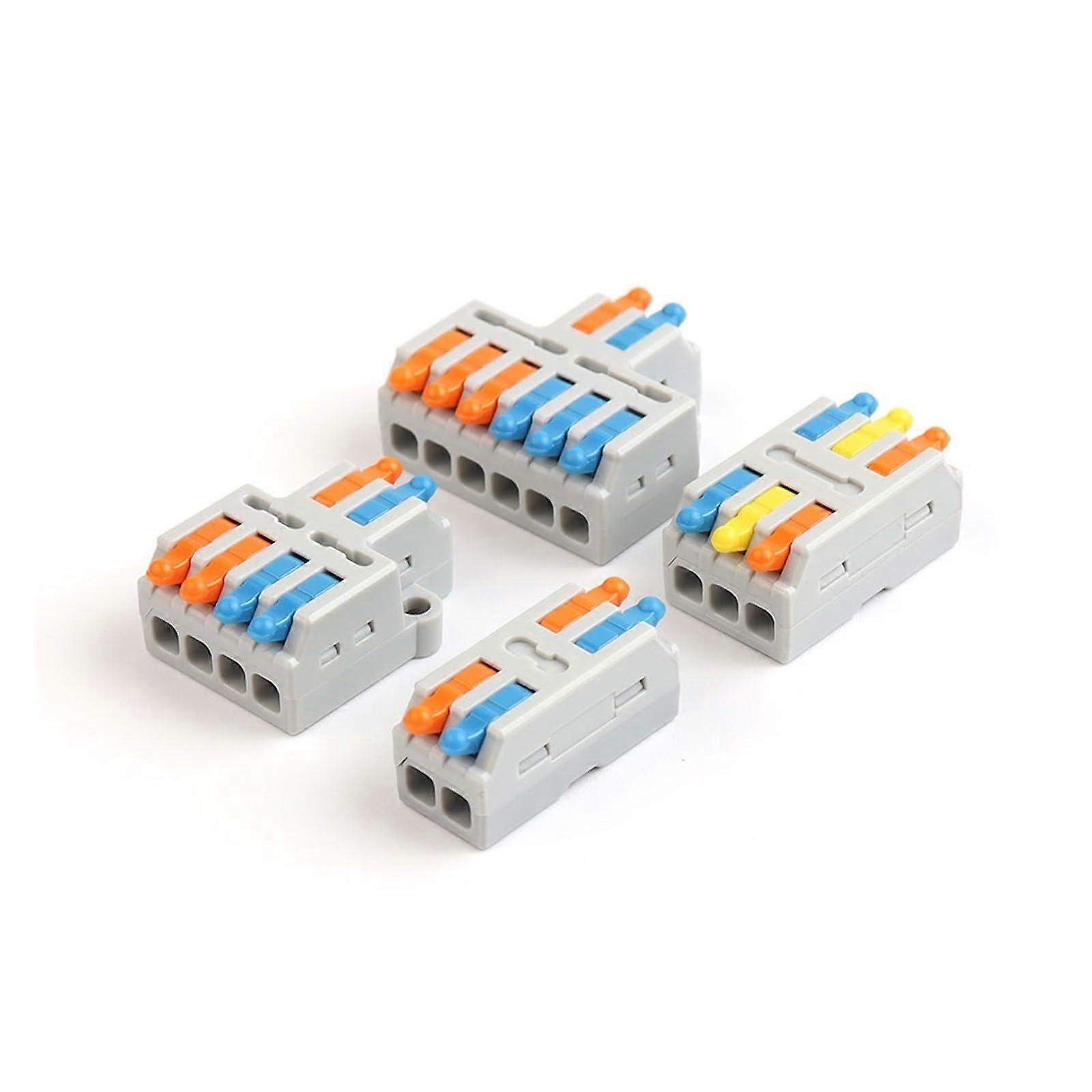 Quick Wire Connector 2/3 Pin Pushin Terminal Block with Fixing Hole MultiConnection Design 10PCS