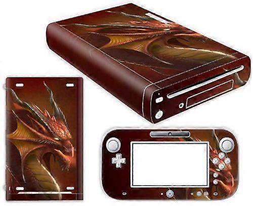 Vinyl Skin for Wii U with Custom Dragon Design, Console and Controller Sticker, ScratchResistant Cover