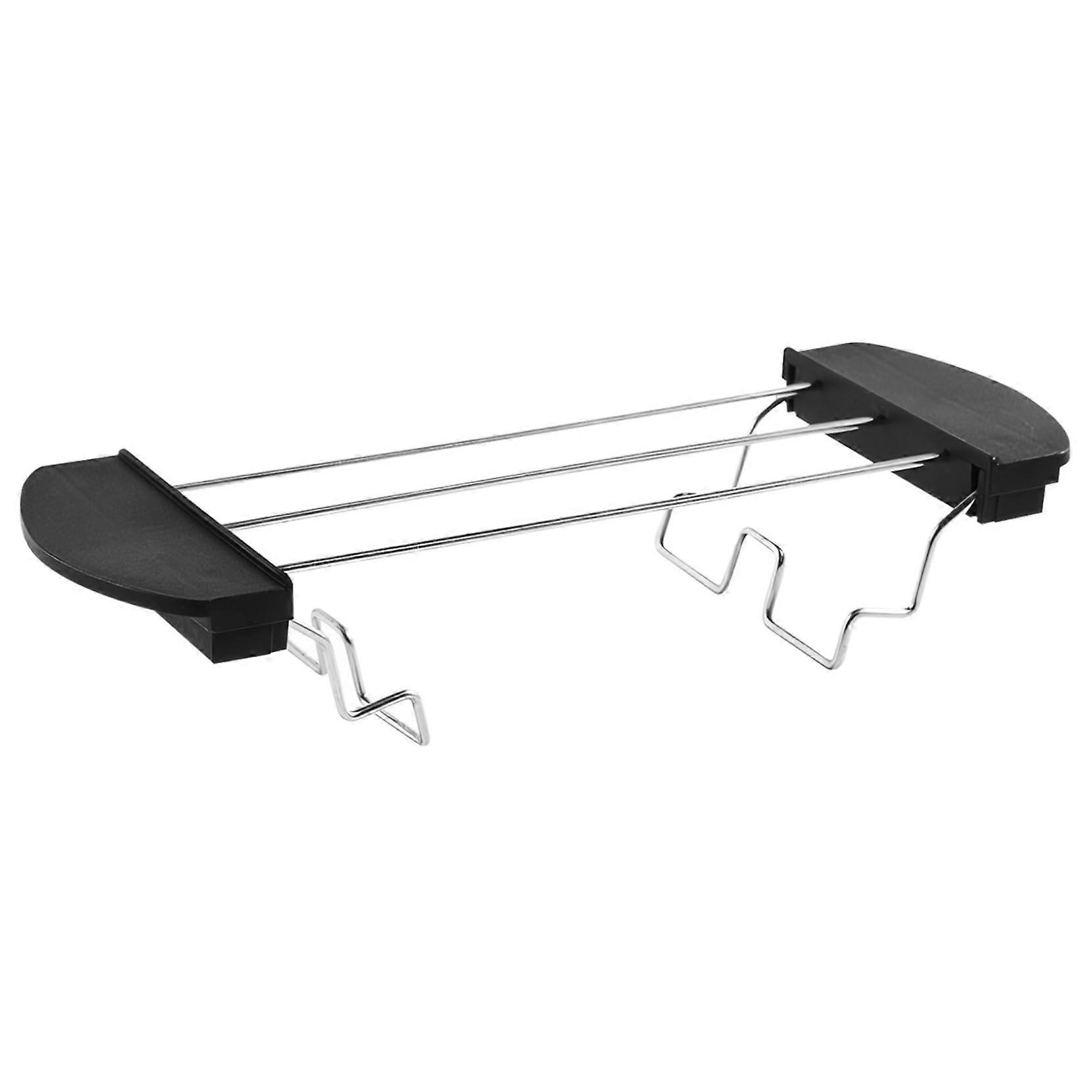 Foldable Stainless Steel Toaster Warming Rack with CoolTouch Handle for 2 Slice Bread