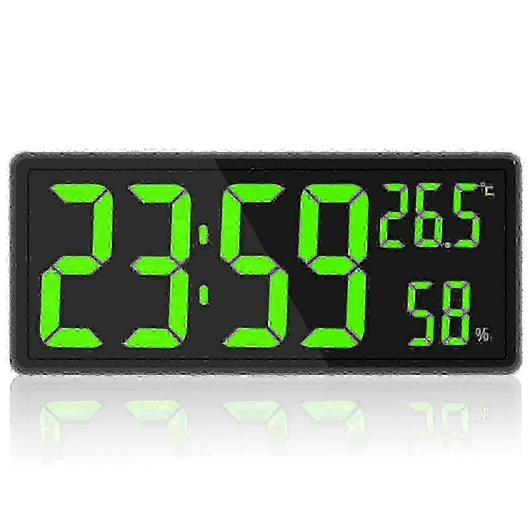 Led Digital Wall Clock With Temp/Humidity Display - Large Screen Timekeeper For Home/Office/Classroom Use_1
