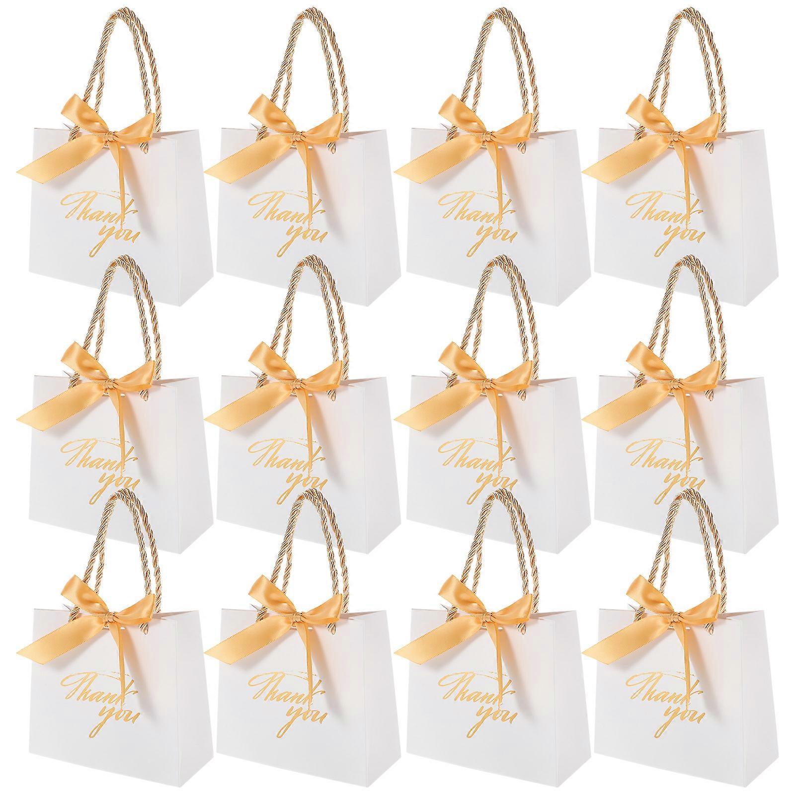Versatile Candy Bags For Wedding Guests In Rectangular Shape With Beautiful Ribbon Design Suitable For Various Occasions 12Pcs
