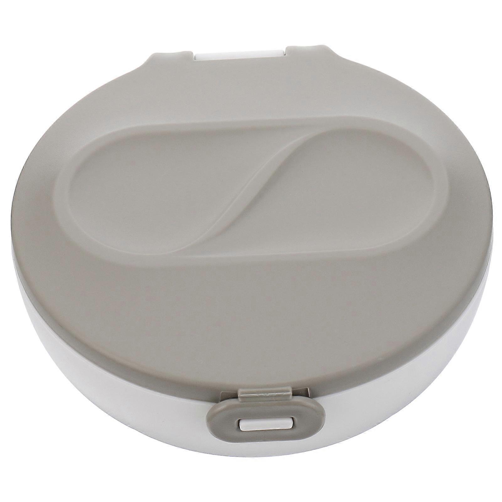 Portable Small Pill Box Organizer for Storage Use 1Pcs Grey Plastic Case