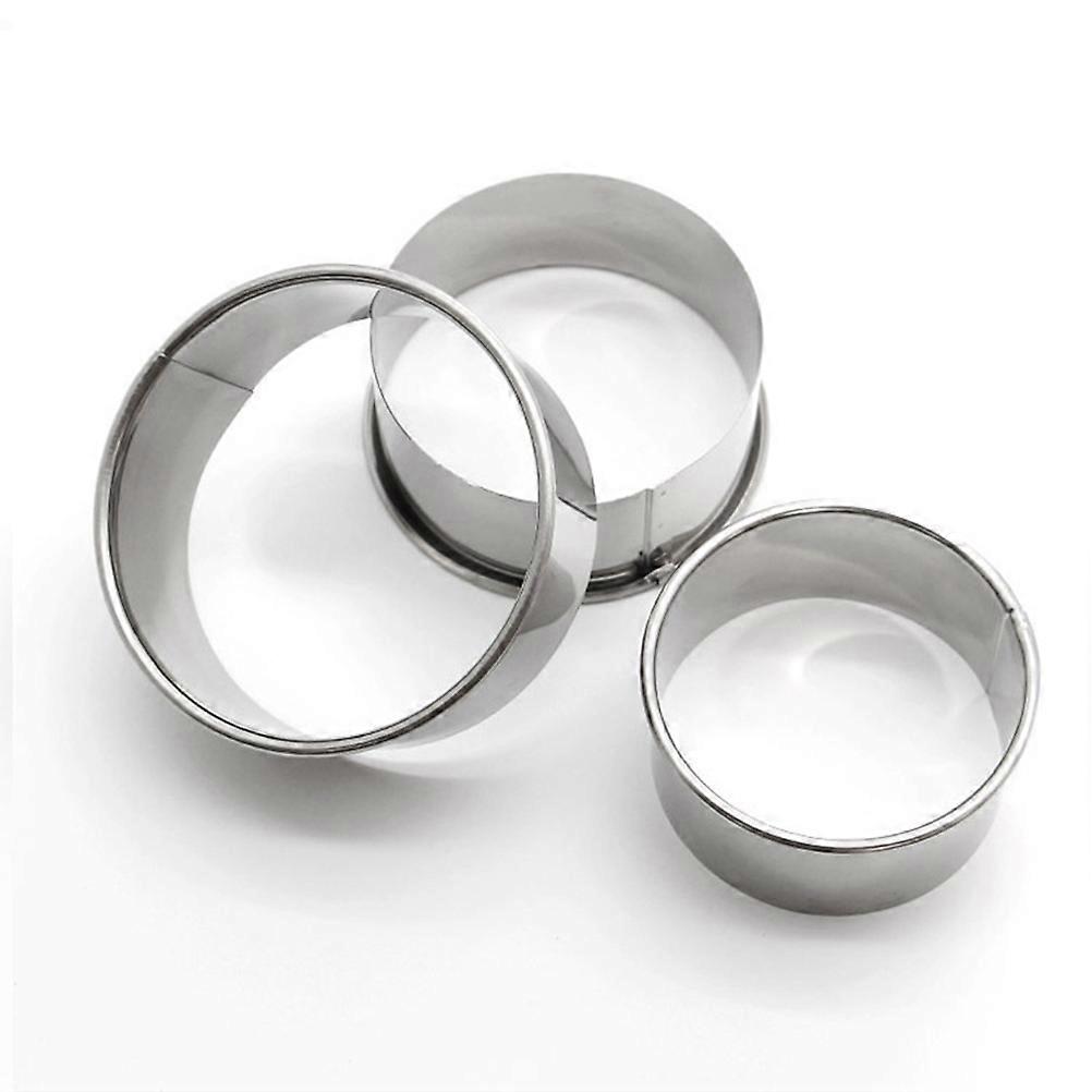 Dumpling Wrappers Stainless Steel Round Cutter for Kitchen Use 3Pcs Set