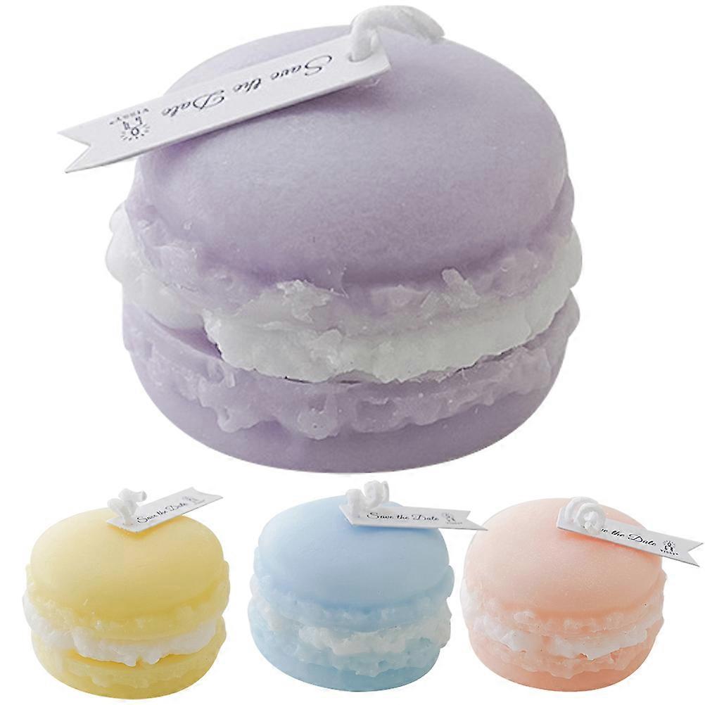 Macaron Scented Candle Decorative Candle for Party Use 4Pcs