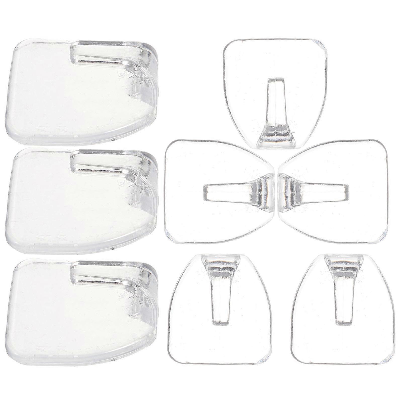 Clear Wall Hooks for Hanging Multi Purpose Transparent Hooks 8Pcs Set