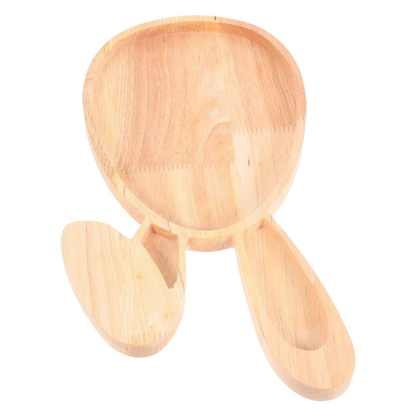 Easter Bunny Plate Wooden Tray for Storage Use Design