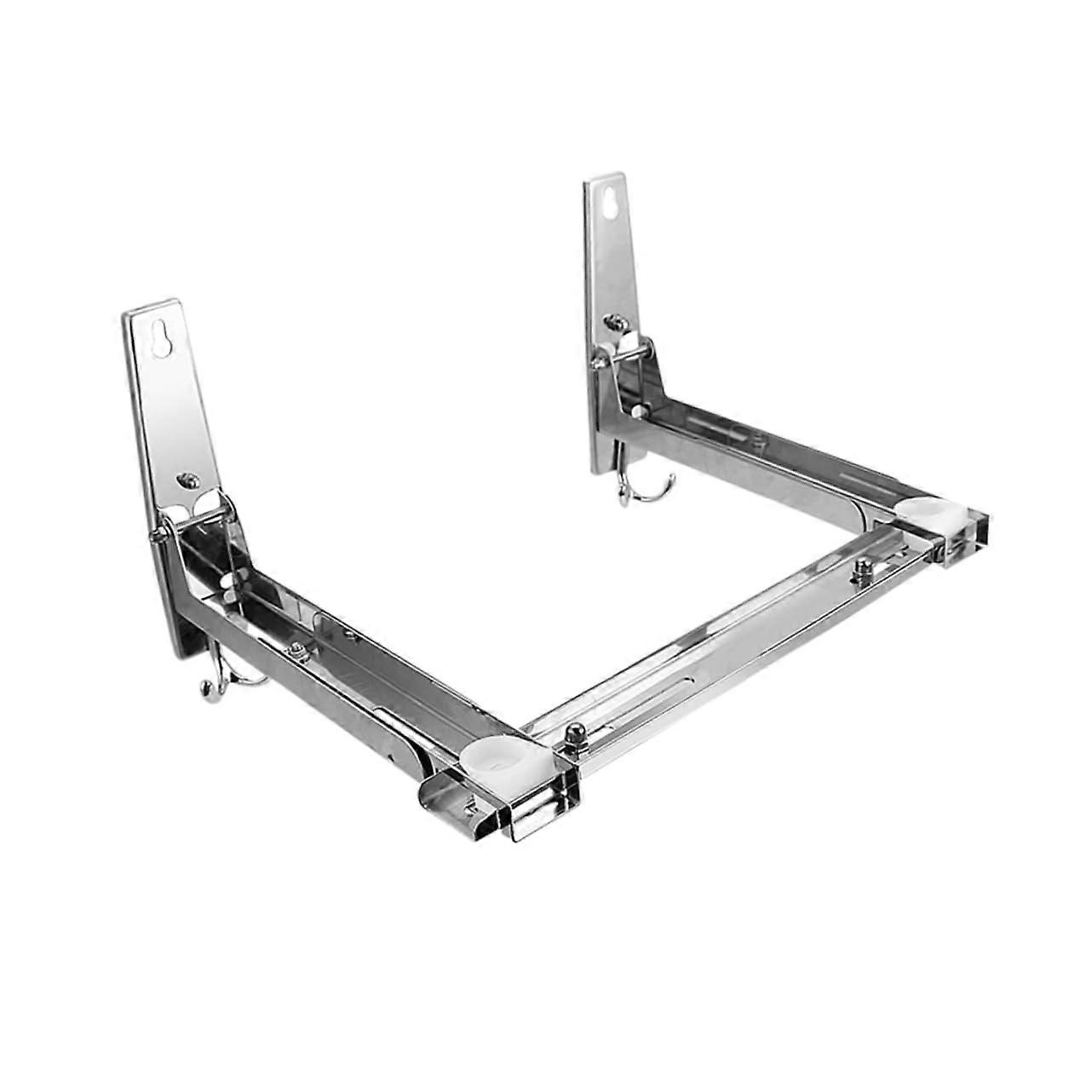 Wall Mounted Microwave Shelf Retractable Oven Rack Adjustable Foldable Space Saving Kitchen Stand