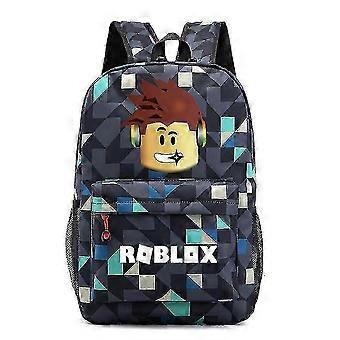 Mochila infantil unissex com estampa Roblox, modelo 2025, ideal para escola e viagens.