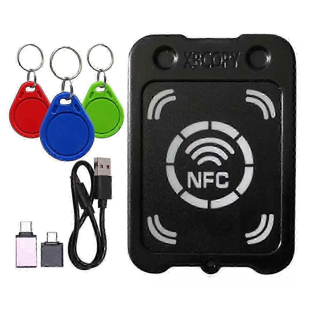 2025 RFID Smart Chip Card Reader Copier+3xUID Keychain NFC Encryption Key Reader IC 13.56Mhz RFID Token C