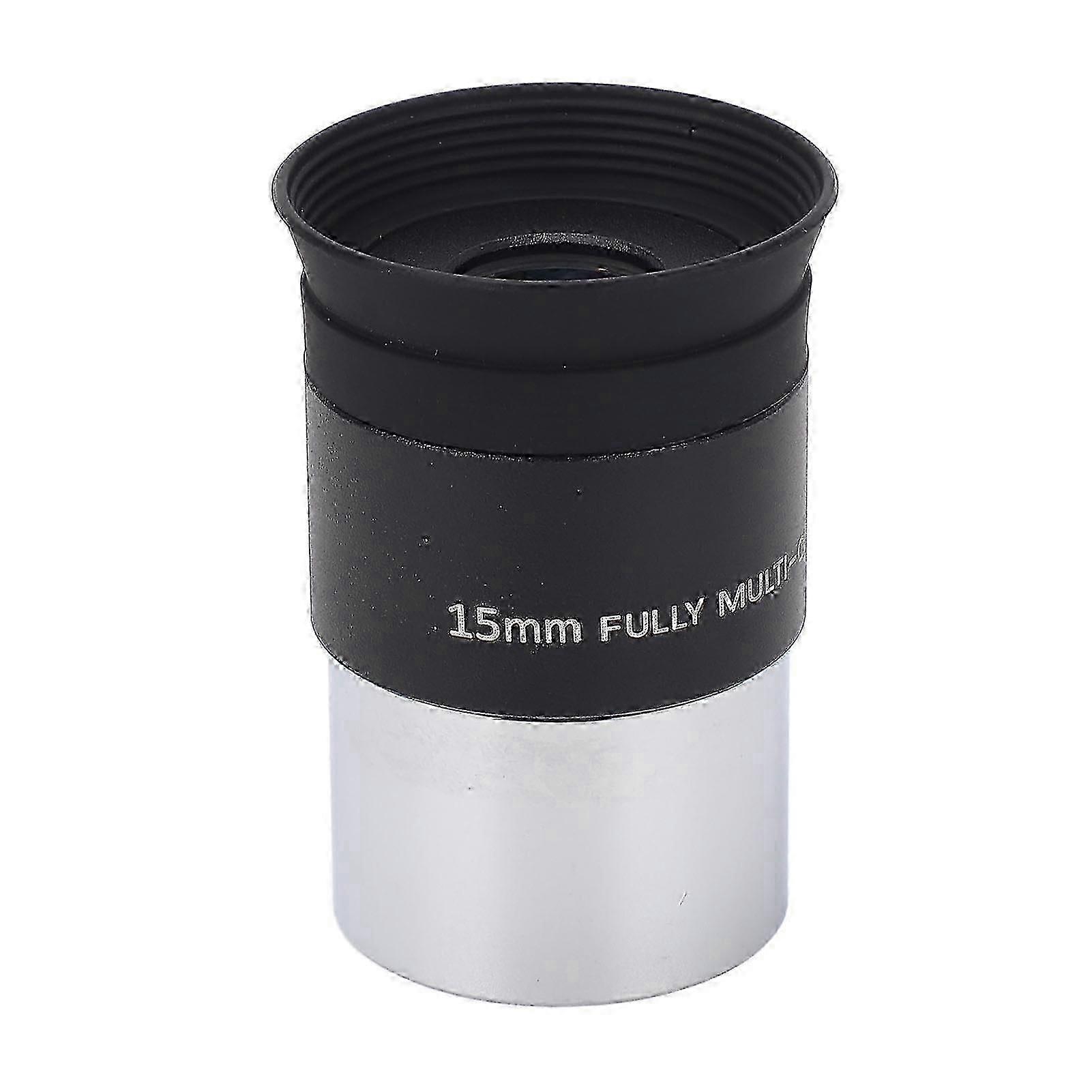 Universal 1.25in Telescope Eyepiece 15mm 4-Element Lens with Astronomical Filter Thread
