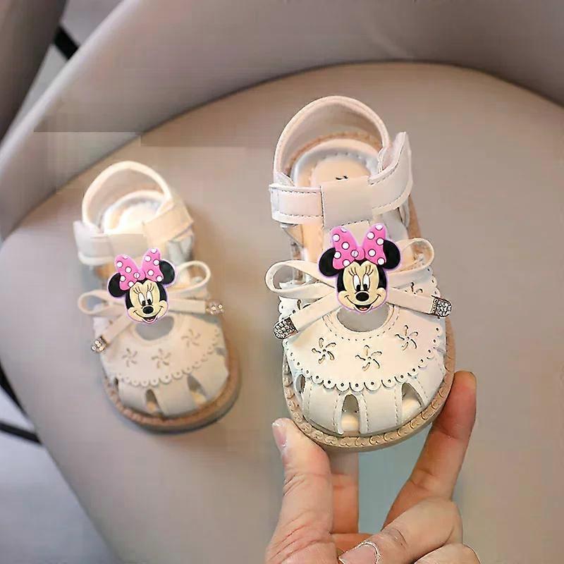 Disney children minnie Baby Cute Toddler Shoes Girls Sandals Cartoon Slippers Mickey Mouse Summer Beach Shoes