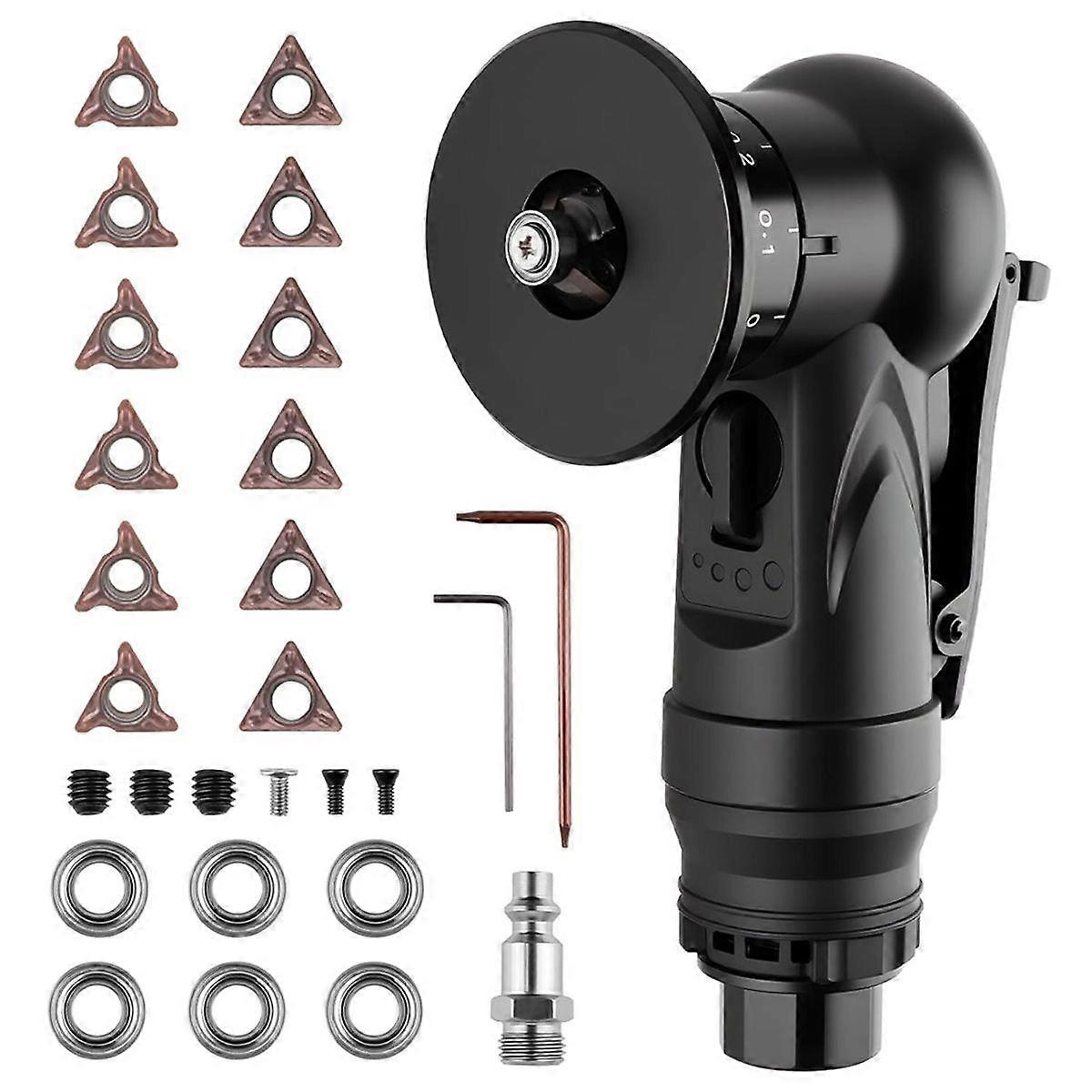 Pneumatic Chamfering Tool, Chamfer Tool with 6 C-Angle & 6 R-Angle Blades, Upgrade Air Chamfer Tool