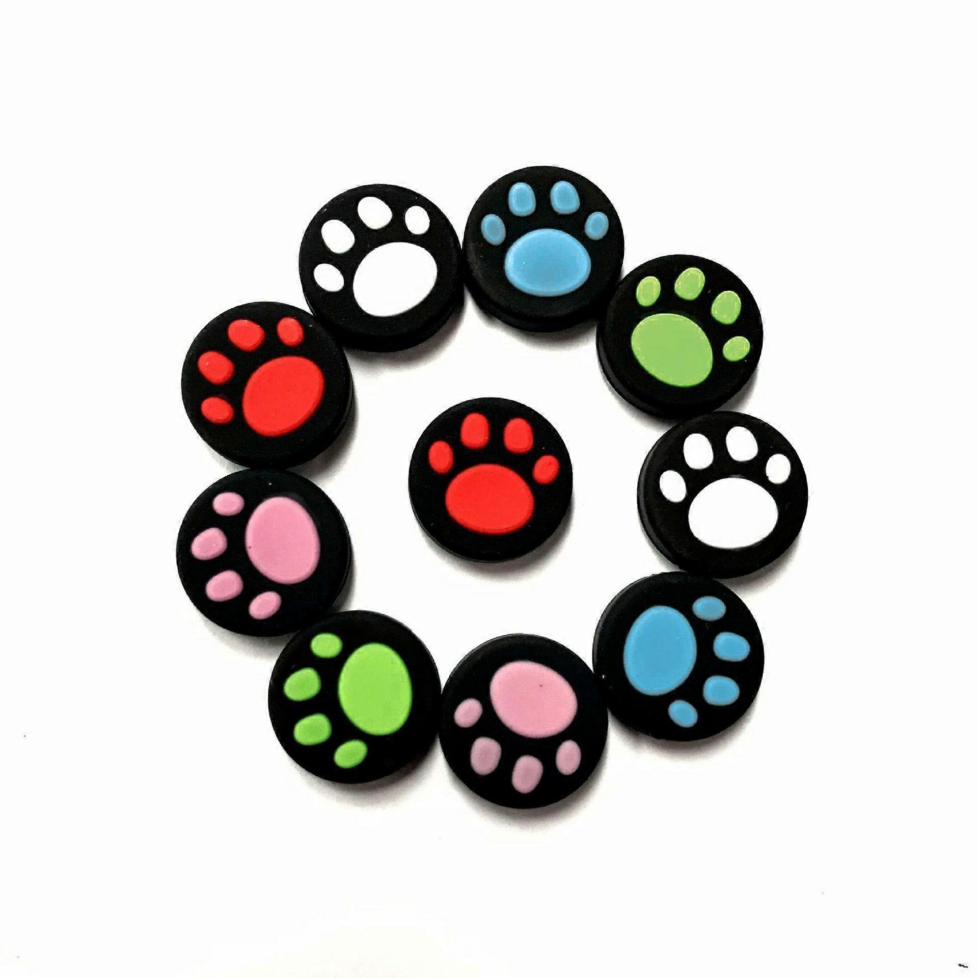 Thumb Grips Cute Cat Paw Silicone Caps for Nintendo Switch JoyCon Controller Protection
