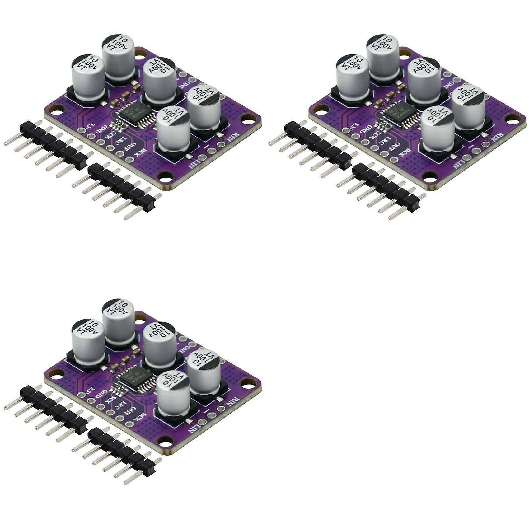 3X PCM1808 105dB SNR Audio Stereo ADC Single-Ended Analog-Input Decoder 24bit Amplifier Board Player Module
